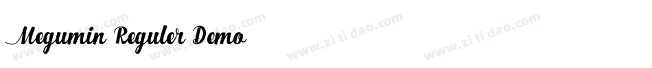 Megumin Reguler Demo字体转换